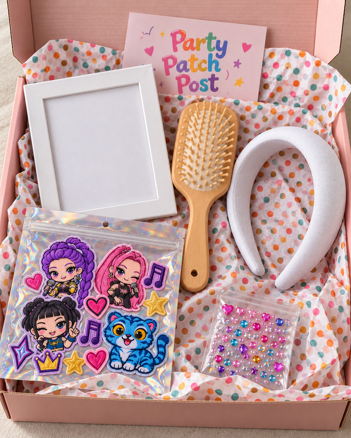 K-Pop Demon Hunters Headband, Photo Frame & Hair Brush Decorating Set